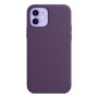 Чехол с MagSafe для iPhone 12 / 12 Pro,  Silicone Case темно-фиолетовый