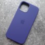 Чехол с MagSafe для iPhone 12 / 12 Pro,  Silicone Case темно-фиолетовый