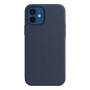 Чехол с MagSafe для iPhone 12 / 12 Pro,  Silicone Case темно-синий