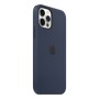 Чехол с MagSafe для iPhone 12 / 12 Pro,  Silicone Case темно-синий