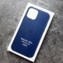Чехол с MagSafe для iPhone 12 / 12 Pro,  Silicone Case темно-синий