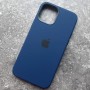 Чехол с MagSafe для iPhone 12 / 12 Pro,  Silicone Case темно-синий