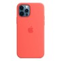 Чехол с MagSafe для iPhone 12 / 12 Pro,  Silicone Case розовый цитрус