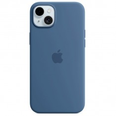 Magsafe Чехол для iPhone 15 Silicone Case, HiCopy, с логотипом, синий