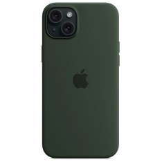 Magsafe Чехол для iPhone 15 Silicone Case, HiCopy, с логотипом, темно-зеленый