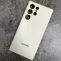 Чехол для Samsung S23 Ultra, Silicone Case, с логотипом, кремовый