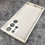 Чехол для Samsung S23 Ultra, Silicone Case, с логотипом, кремовый