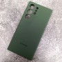 Чехол для Samsung S23 Ultra, Silicone Case, с логотипом, зеленый