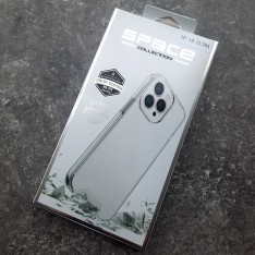 Чехол для iPhone 15 Pro Max пластик + силикон (PC + TPU) прозрачный