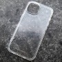 Чехол для iPhone 15 пластик + силикон (PC + TPU) прозрачный