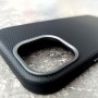 Чехол с MagSafe для iPhone 15 Vawi Leather Dragon Case MS черный