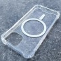 Комбинированный (поликарбонат+силикон) чехол для iPhone 13 Mini, Yesido PC04, c MagSafe, прозрачный