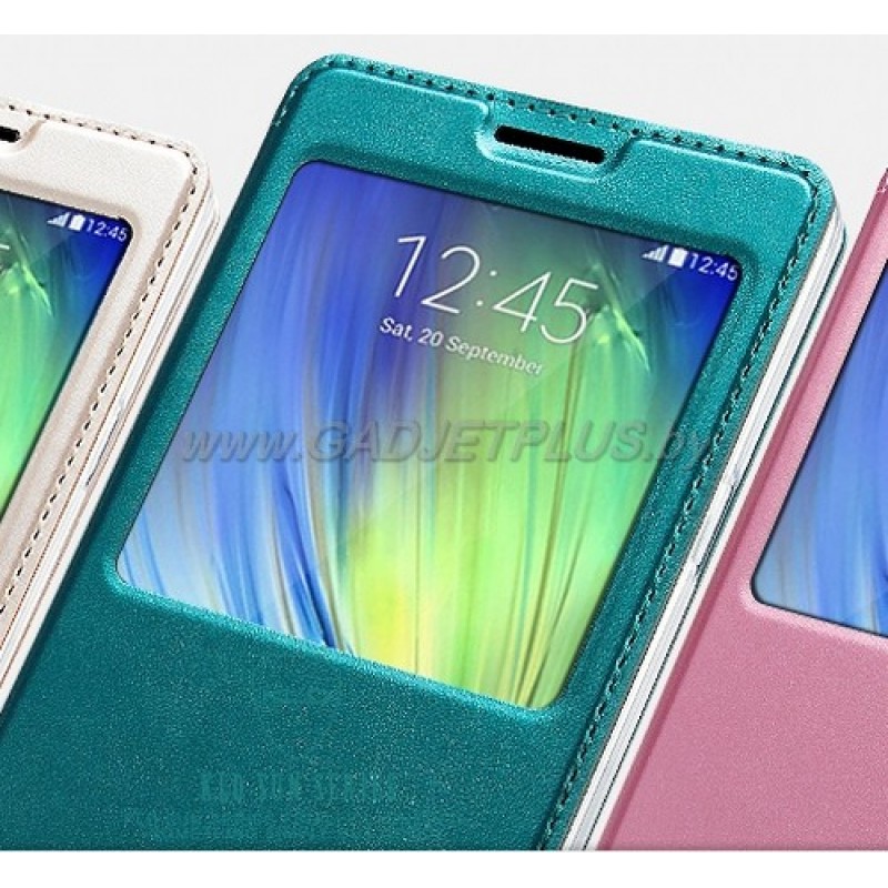 для Samsung Galaxy A7 чехол-книга (с окном) Kalaideng Sun Series зеленый