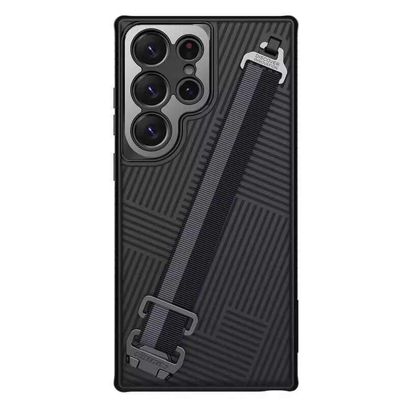 Чехол Nillkin StrapCase, с ремешком для Samsung Galaxy S23 Ultra, чёрный Чехол Nillkin StrapCase, с ремешком для Samsung Galaxy S23 Ultra, чёрный