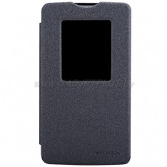 для LG L80 (D380) Чехол-книга с окном Nillkin Sparkle Series черный