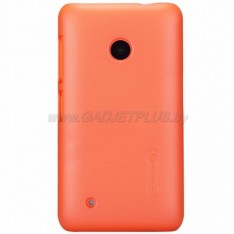 для Nokia Lumia 530 Чехол-накладка + пленка Nillkin Super Frosted Shield оранжевый