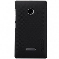 для Nokia Lumia 532 Чехол-накладка + пленка Nillkin Super Frosted Shield черный