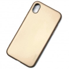 Для Apple iPhone XR матовый силиконовый чехол-накладка X-Level серия Guardian золотой