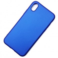 Для Apple iPhone XR матовый силиконовый чехол-накладка X-Level серия Guardian синий