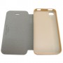 для Apple iPhone 4 / 4S чехол-книжка X-level серии FibColor золотой