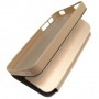 для Apple iPhone 4 / 4S чехол-книжка X-level серии FibColor золотой