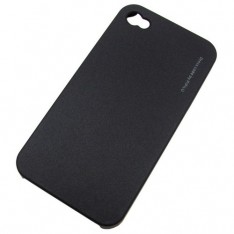 для Apple iPhone 4 / 4S Пластиковый чехол-накладка Metallic черный