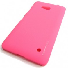 для Microsoft Lumia 640 Пластиковый чехол-накладка Metallic розовый