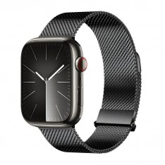 Стальной браслет для часов Apple Watch 42 / 44 / 45 / 46 / 49 mm, Dux Ducis Milanese Pro Series графитовый