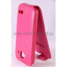 для Alcatel One Touch Idol Mini 6012X Чехол-блокнот Experts Slim Flip Case розовый