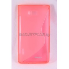 для LG Optimus L7 (P705) чехол-накладка силиконовый Experts "TPU CASE" розовый