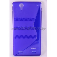 Sony Xperia T2 Ultra чехол-бампер силиконовый Experts TPU CASE, синий