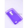 LG L Fino D295 чехол-накладка силиконовый JUST , фиолетовый матовый
