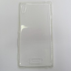 для Sony Xperia T3 Ультратонкий силиконовый чехол-накладка 0.5mm Just Slim прозрачный