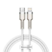 Кабель для зарядки Айфона Baseus CATLJK-B02 Cafule Series Metal Data Cable Type-C to Lightning 20W 2m White