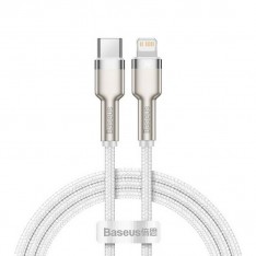 Кабель для зарядки Айфона Baseus Cafule Series Metal Data Cable Type-C to Lightning 20W 1m White