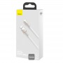 Кабель для зарядки айфона (USB - Lightning) Baseus CALJK-A02 Cafule Series Metal Data Cable 2.4A 1m White