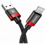 Кабель для зарядки айфона (USB - Lightning) Baseus CALKLF-B19 Cafule Series Metal Data Cable 2.4A 1m Red-Black