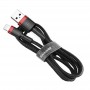 Кабель для зарядки айфона (USB - Lightning) Baseus CALKLF-B19 Cafule Series Metal Data Cable 2.4A 1m Red-Black