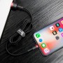 Кабель для зарядки айфона (USB - Lightning) Baseus CALKLF-B19 Cafule Series Metal Data Cable 2.4A 1m Red-Black