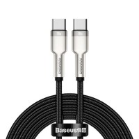Кабель для зарядки iPhone 17 (Type-C - Type-C) Baseus CATJK-D01 Cafule Series Metal Data Cable 100W 2m Black