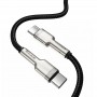 Кабель для зарядки iPhone 17 (Type-C - Type-C) Baseus CATJK-D01 Cafule Series Metal Data Cable 100W 2m Black