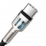 Кабель для зарядки iPhone 17 (Type-C - Type-C) Baseus CATJK-D01 Cafule Series Metal Data Cable 100W 2m Black