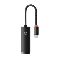 Адаптер Baseus WKQX000201 Lite Series Ethernet Adapter Type-C to RJ45 LAN Port (100Mbps) Black