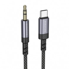 Audio-кабель для iPhone 17 / AUX - Type-C кабель Borofone BL24, 1 метр, металлик