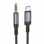 Audio-кабель для iPhone 17 / AUX - Type-C кабель Borofone BL24, 1 метр, металлик