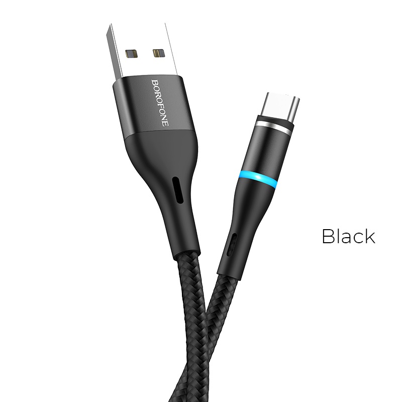 USB Кабель BU16 Type-C, Borofone, магнитный, черный