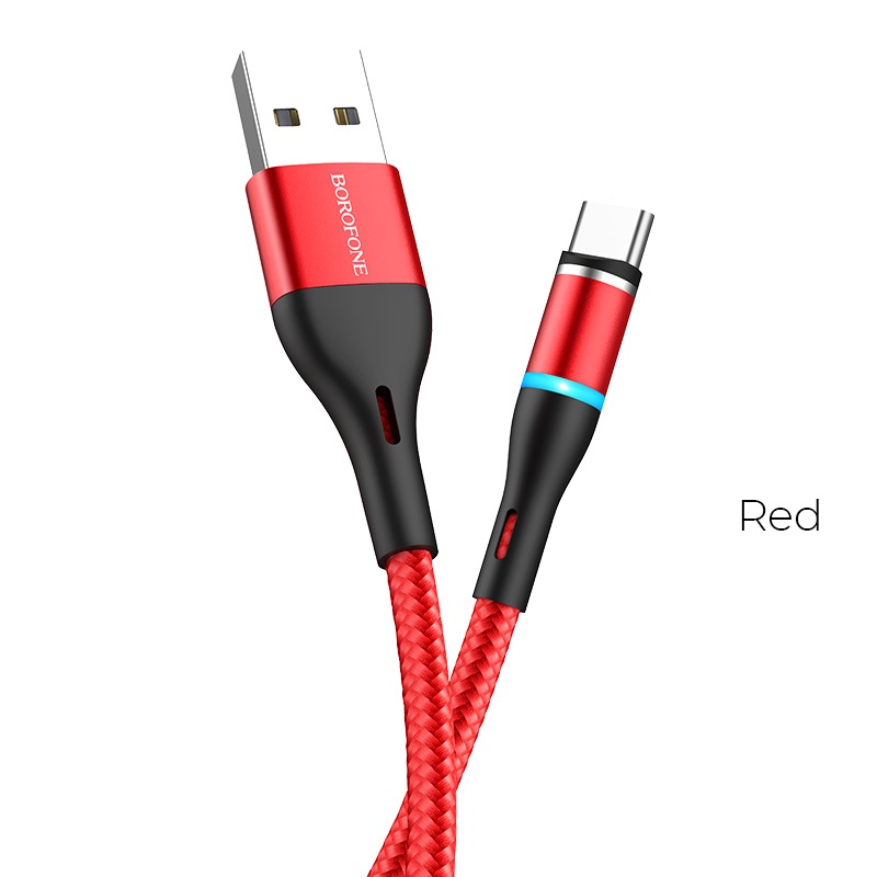 USB Кабель BU16 Type-C, Borofone, магнитный, красный