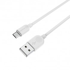 USB Кабель BX14 Micro, Borofone, белый 1м