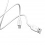 USB Кабель BX14 Micro, Borofone, белый 1м