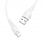 USB Кабель BX18 Micro, Borofone, белый 2м